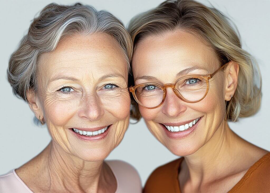 Behandlungen Grauer Star ältere Dame und mittelalte Dame