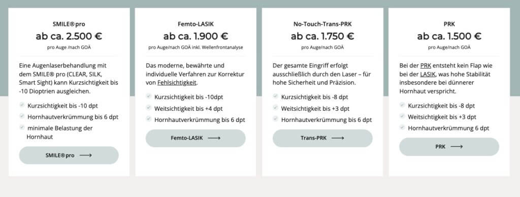 Die Kosten für das Augenlasern im Hamburg sind abhängig von der gewählten Augenlaser-Methode und Ihren individuellen Bedürfnissen.